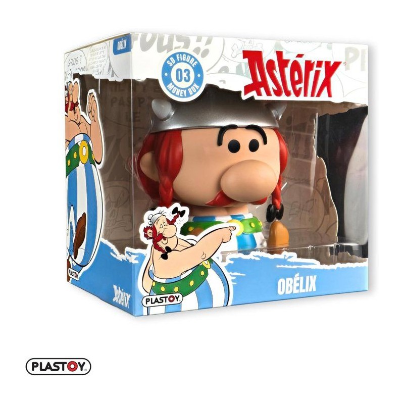 Tirelire - PLASTOY - Astérix Chibi Obélix - Plastique - 14 cm