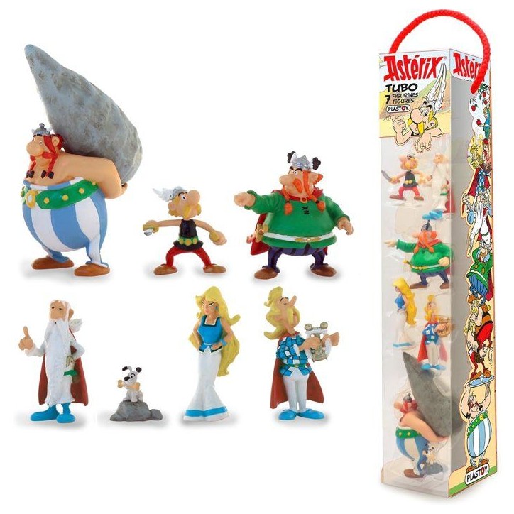 Coffret figurines - PLASTOY - Astérix Village Gaulois Tubo 7 figurines - Résine - 4 a 10 cm Coffret figurines - PLASTOY - Astérix Village Gaulois Tubo 7 figurines - Résine - 4 a 10 cm