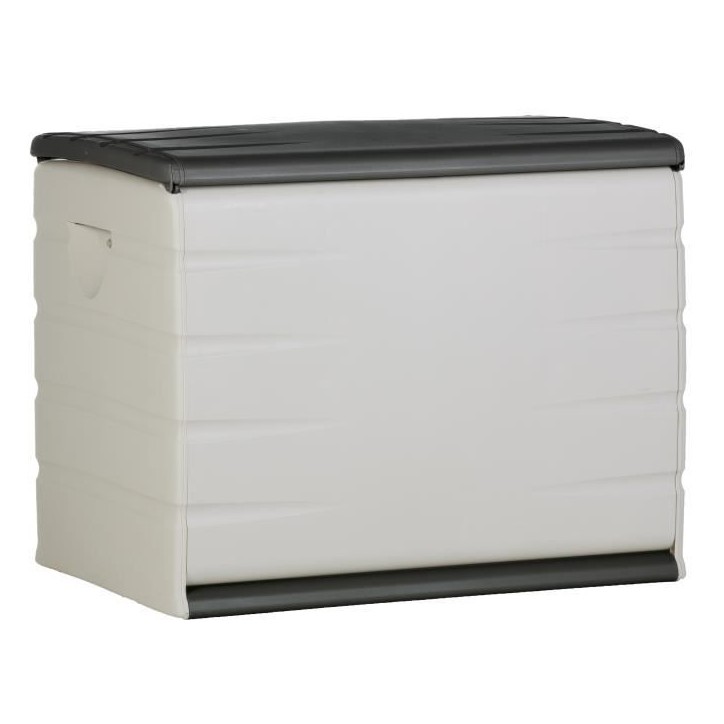 Coffre de rangement PLASTIKEN 260L - Intérieur/Extérieur Fonctionnel et Esthétique - Cadenassable avec Roulettes - 80 x 61 x Coffre de rangement PLASTIKEN 260L - Intérieur/Extérieur Fonctionnel et Esthétique - Cadenassable avec Roulettes - 80 x 61 x
