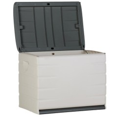Coffre de rangement PLASTIKEN 260L - Intérieur/Extérieur Fonctionnel et Esthétique - Cadenassable avec Roulettes - 80 x 61 x