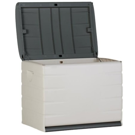 Coffre de rangement PLASTIKEN 260L - Intérieur/Extérieur Fonctionnel et Esthétique - Cadenassable avec Roulettes - 80 x 61 x