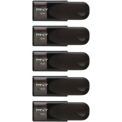 Pack de 5 Clés USB 2.0 - PNY - Attaché 4 - 16 Go