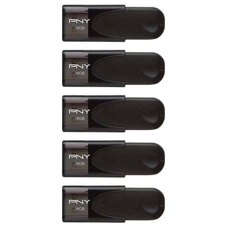 Pack de 5 Clés USB 2.0 - PNY - Attaché 4 - 16 Go Pack de 5 Clés USB 2.0 - PNY - Attaché 4 - 16 Go