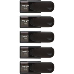 Pack de 5 Clés USB 2.0 - PNY - Attaché 4 - 32 Go