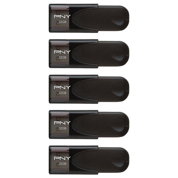 Pack de 5 Clés USB 2.0 - PNY - Attaché 4 - 32 Go Pack de 5 Clés USB 2.0 - PNY - Attaché 4 - 32 Go
