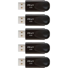 Pack de 5 Clés USB 2.0 - PNY - Attaché 4 - 32 Go
