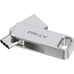 Clé USB 3.2 - PNY - DUO LINK - Type-C/Type-A - 256 Go - Jusqu'a 200 M