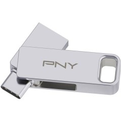 Clé USB 3.2 - PNY - DUO LINK - Type-C/Type-A - 256 Go - Jusqu'a 200 M