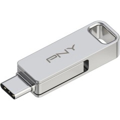 Clé USB 3.2 - PNY - DUO LINK - Type-C/Type-A - 256 Go - Jusqu'a 200 M