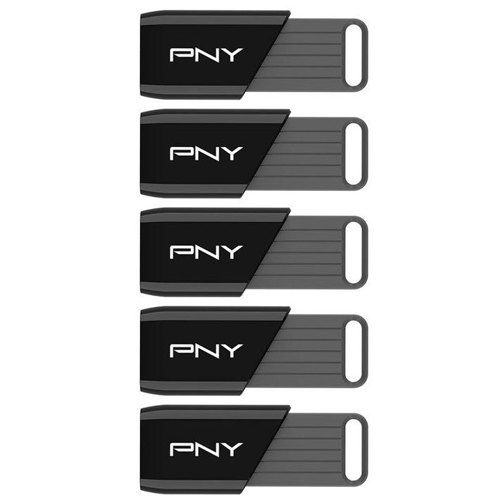 Pack de 5 Clés USB 3.2 - PNY - Attaché X - 32 Go - Jusqu'a 130 Mo/s Pack de 5 Clés USB 3.2 - PNY - Attaché X - 32 Go - Jusqu'a 130 Mo/s