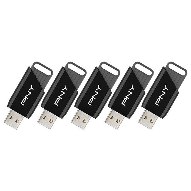 Pack de 5 Clés USB 3.2 - PNY - Attaché X - 32 Go - Jusqu'a 130 Mo/s Pack de 5 Clés USB 3.2 - PNY - Attaché X - 32 Go - Jusqu'a 130 Mo/s