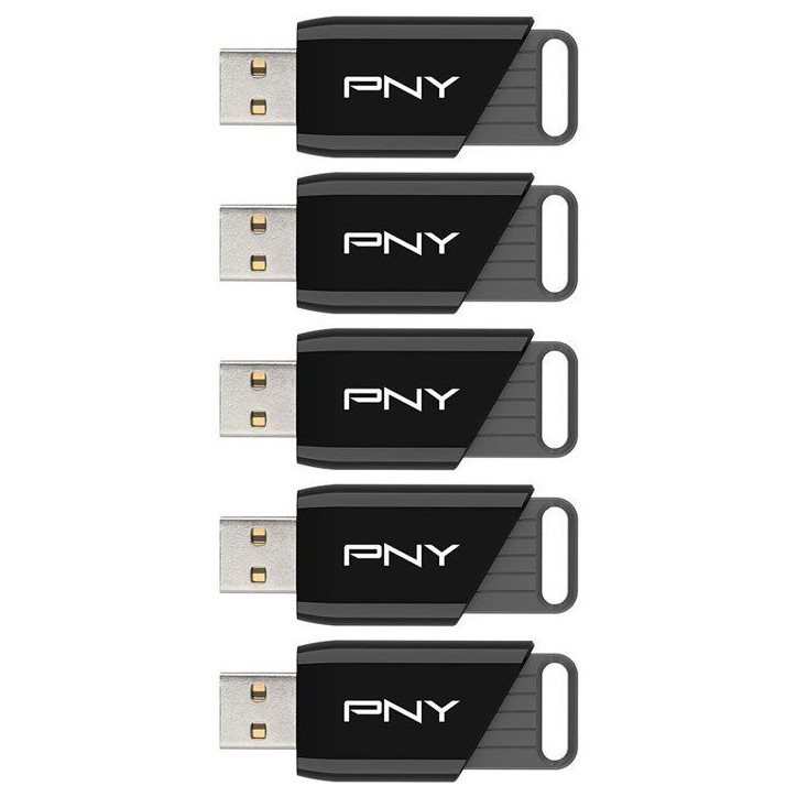 Pack de 5 Clés USB 3.2 - PNY - Attaché X - 64 Go - Jusqu'a 130 Mo/s Pack de 5 Clés USB 3.2 - PNY - Attaché X - 64 Go - Jusqu'a 130 Mo/s