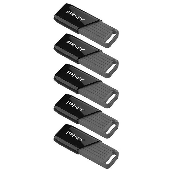 Pack de 5 Clés USB 3.2 - PNY - Attaché X - 64 Go - Jusqu'a 130 Mo/s Pack de 5 Clés USB 3.2 - PNY - Attaché X - 64 Go - Jusqu'a 130 Mo/s