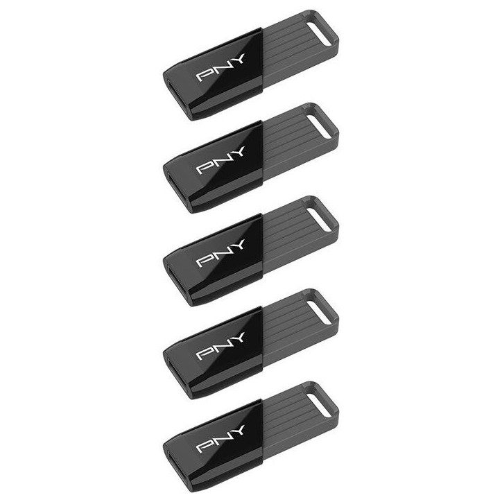 Pack de 5 Clés USB 3.2 - PNY - Attaché X - 64 Go - Jusqu'a 130 Mo/s Pack de 5 Clés USB 3.2 - PNY - Attaché X - 64 Go - Jusqu'a 130 Mo/s