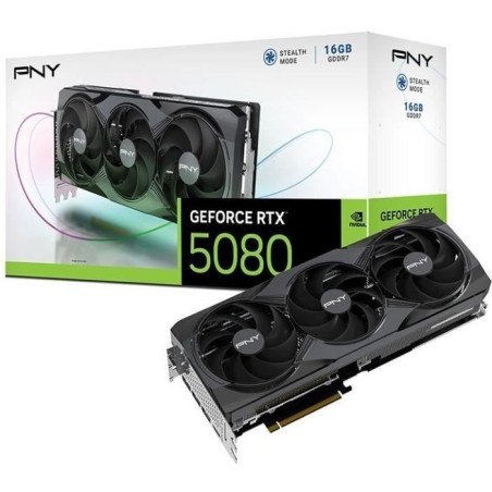 PNY - Carte graphique - GEFORCE RTX™ 5080 - 16 Go - Triple Fan DLSS