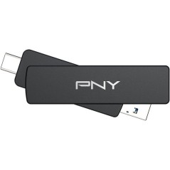 Clé USB 3.2 - PNY - DUO LINK V3 - Type-C/Type-A - 2 To - Jusqu'a 1000 Mo/s