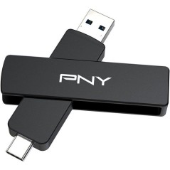 Clé USB 3.2 - PNY - DUO LINK V3 - Type-C/Type-A - 2 To - Jusqu'a 1000
