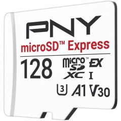 PNY microSD™ Express - Carte mémoire microSDXC - 128 Go - UHS-I U3 V30 A1 - 890/550 Mo/s