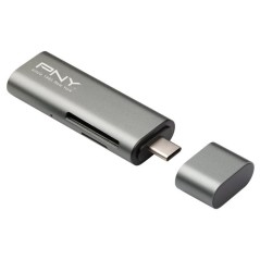 Lecteur de carte flash - PNY - R-TC-UA-3N1E01-RB - USB 3.1 et USB-C - Design compact - Connexion rapide