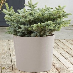 Pot de fleurs Conique Ø 40 cm - EDA - Element - 30 L - Intérieur / Extérieur - Ø 39,1 x H. 32 cm - Calcaire