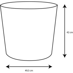 Pot de fleurs Conique Ø 50 cm - EDA - Element - 62,2 L - Intérieur /