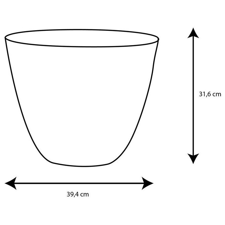 Pot de fleurs Rond Ø 40 cm - EDA - Element - 26,2 L - Intérieur / Extérieur - Ø 39,4 x H. 31,6 cm - Calcaire Pot de fleurs Rond Ø 40 cm - EDA - Element - 26,2 L - Intérieur / Extérieur - Ø 39,4 x H. 31,6 cm - Calcaire