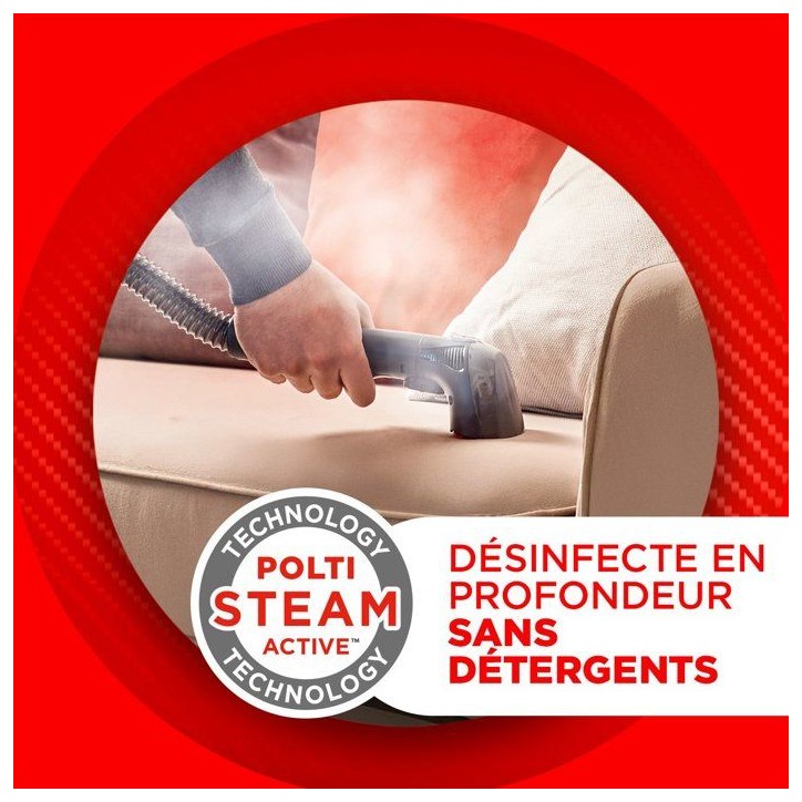 Shampouineuse 4-en-1 - POLTI StainOver SC30 - 2000W - 14.9 kPa - Steam Active - 40 g/min - 1,6L/1,3L Shampouineuse 4-en-1 - POLTI StainOver SC30 - 2000W - 14.9 kPa - Steam Active - 40 g/min - 1,6L/1,3L