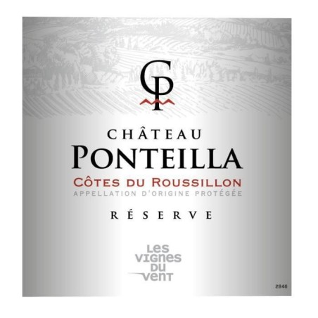 Les Vignes du vin Château Ponteilla Réserve 2022 Côtes du Roussillon - Vin rouge de Languedoc