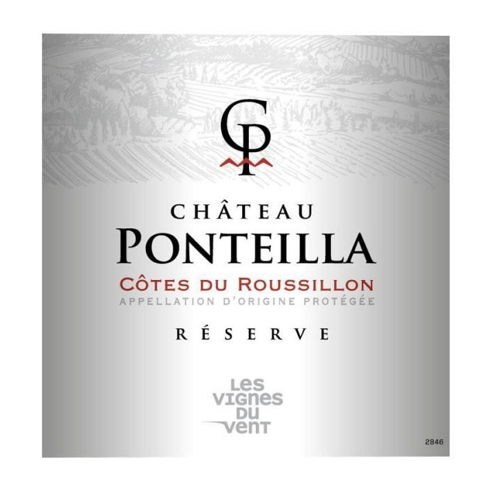 Les Vignes du vin Château Ponteilla Réserve 2022 Côtes du Roussillon - Vin rouge de Languedoc