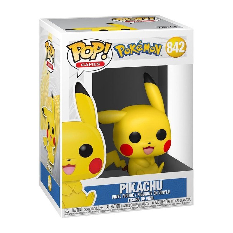 Figurine Funko Pop! - Pokémon Pikachu Assis - Vinyle