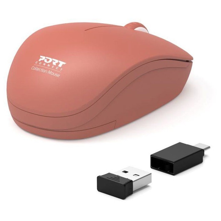 Souris sans fil - PORT Designs - 900542 Collection II - 2.4 GHz - Terracotta Souris sans fil - PORT Designs - 900542 Collection II - 2.4 GHz - Terracotta