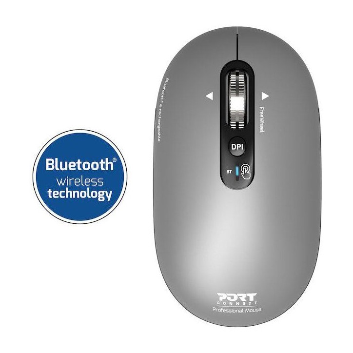 Souris sans fil - PORT Designs - 910009 PURE - Bluetooth - Rechargeable - Gris Souris sans fil - PORT Designs - 910009 PURE - Bluetooth - Rechargeable - Gris