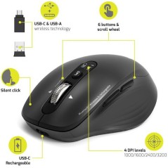 Souris sans fil - PORT Designs - 910202 Business - Bluetooth & 2.4 GHz