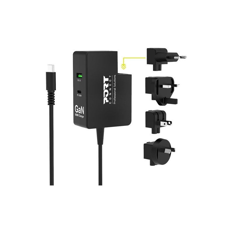 PORT Connect adaptateur secteur - USB, 24 pin USB-C - 100 Watt