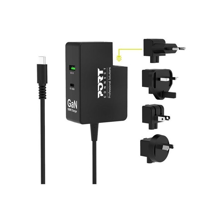 PORT Connect adaptateur secteur - USB, 24 pin USB-C - 100 Watt PORT Connect adaptateur secteur - USB, 24 pin USB-C - 100 Watt