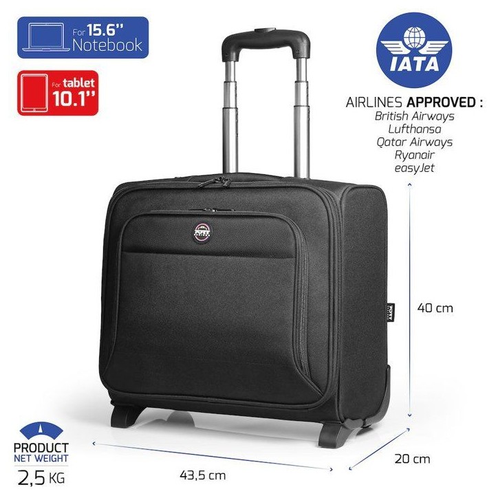 Trolley - PORT Designs - HANOI II - 15.6 pouces - 20 L - Noir Trolley - PORT Designs - HANOI II - 15.6 pouces - 20 L - Noir