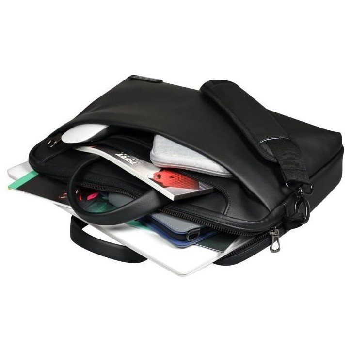 Sac pour ordinateur portable - PORT DESIGNS - Zurich TL 14/15 - Compartiment rembourré - Sangle réglable - Noir Sac pour ordinateur portable - PORT DESIGNS - Zurich TL 14/15 - Compartiment rembourré - Sangle réglable - Noir