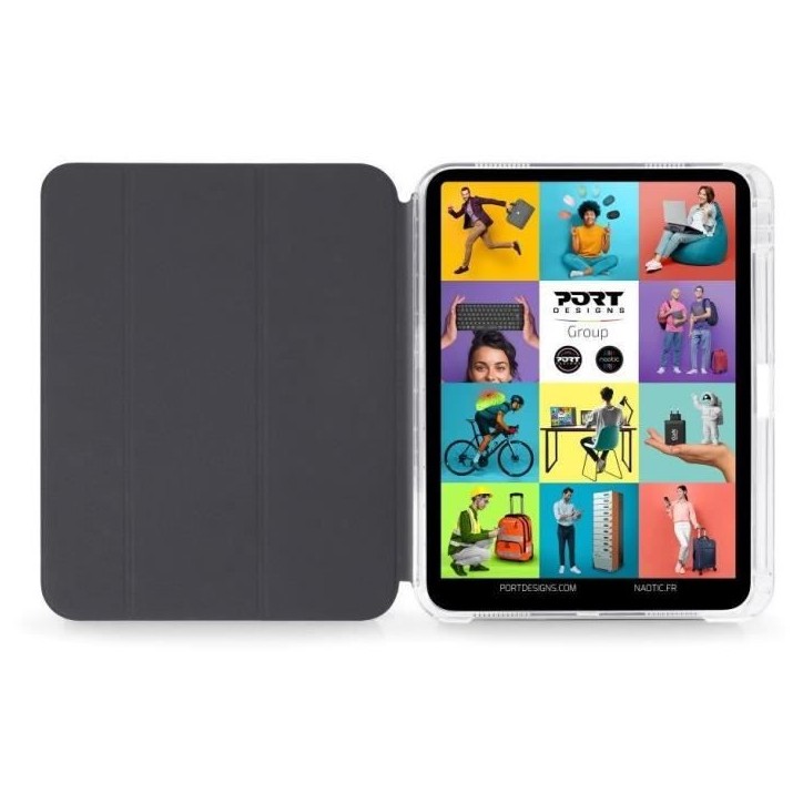 Folio iPad Gen 10 - 10.9 - PORT DESIGNS - 201350 NOUMEA 2 Slimclear - Gris Folio iPad Gen 10 - 10.9 - PORT DESIGNS - 201350 NOUMEA 2 Slimclear - Gris