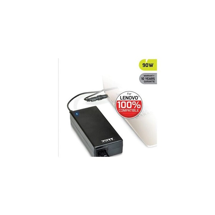 Alimentation secteur - LENOVO - PORT DESIGNS - 90W - Noir - 11 embouts universels - Câble 1.8 m Alimentation secteur - LENOVO - PORT DESIGNS - 90W - Noir - 11 embouts universels - Câble 1.8 m