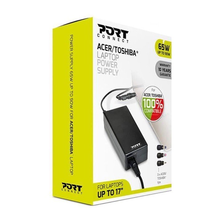 PORT - Adaptateur secteur - CA 100-240 V - 65 Watt - Europe