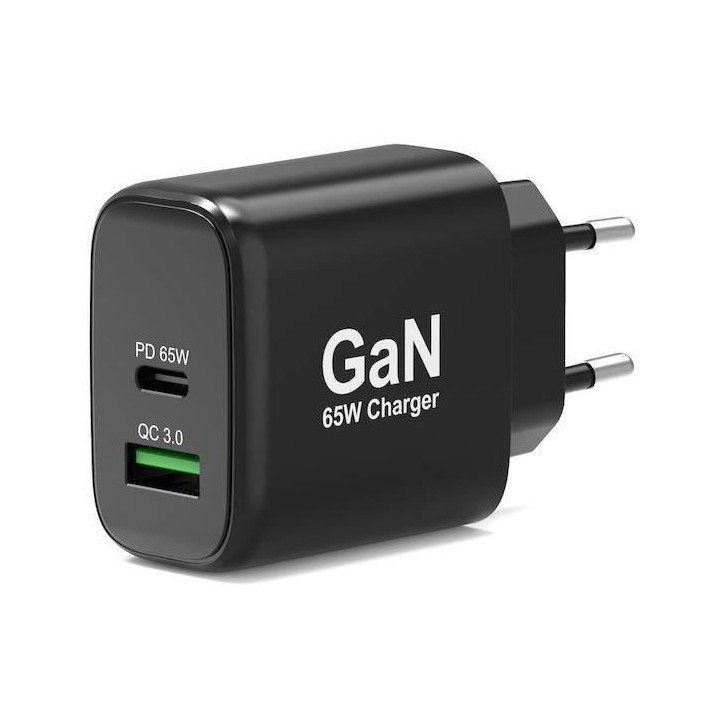 Chargeur mural GaN USB-C & USB-A - PORT DESIGNS - 902104EU - 65 W - Noir Chargeur mural GaN USB-C & USB-A - PORT DESIGNS - 902104EU - 65 W - Noir