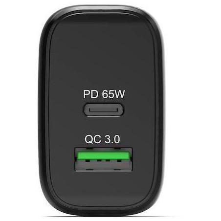 Chargeur mural GaN USB-C & USB-A - PORT DESIGNS - 902104EU - 65 W - Noir