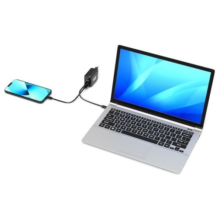 Chargeur mural GaN USB-C & USB-A - PORT DESIGNS - 902104EU - 65 W - Noir Chargeur mural GaN USB-C & USB-A - PORT DESIGNS - 902104EU - 65 W - Noir