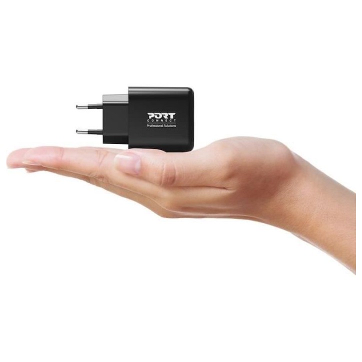 Chargeur mural GaN USB-C & USB-A - PORT DESIGNS - 902104EU - 65 W - Noir Chargeur mural GaN USB-C & USB-A - PORT DESIGNS - 902104EU - 65 W - Noir