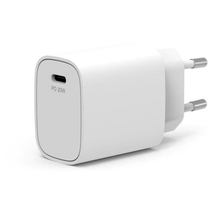 Chargeur secteur de poche USB-C - PORT DESIGNS - 900031EU - 20 W Power Delivery - Blanc Chargeur secteur de poche USB-C - PORT DESIGNS - 900031EU - 20 W Power Delivery - Blanc
