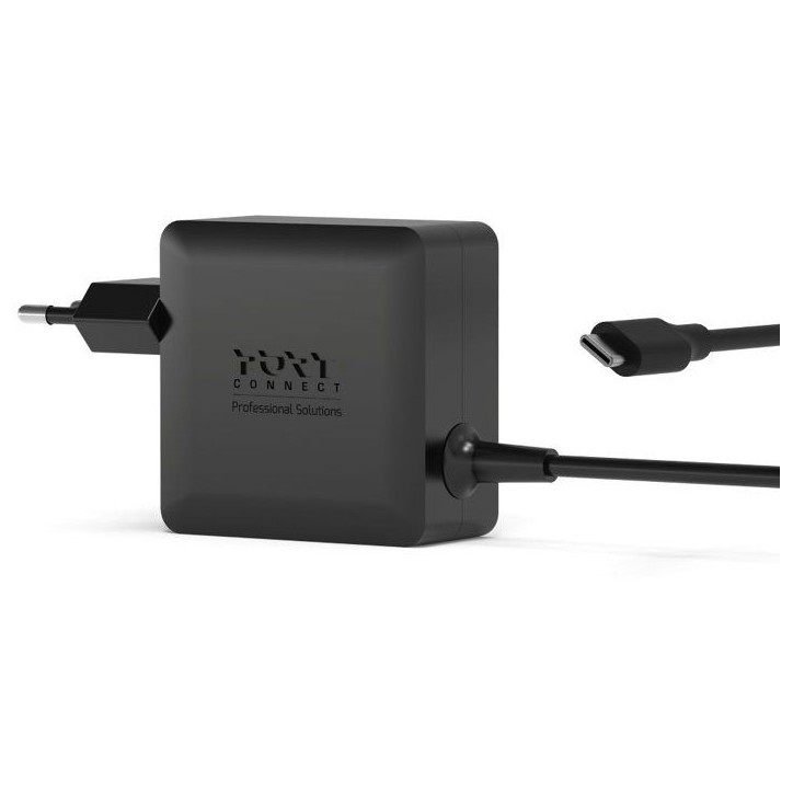 Alimentation secteur PC portable - PORT DESIGNS - GaN2 - 65W - 1,5 m - USB-C - Noir Alimentation secteur PC portable - PORT DESIGNS - GaN2 - 65W - 1,5 m - USB-C - Noir