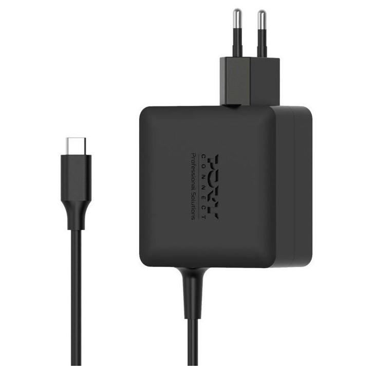 Alimentation secteur PC portable - PORT DESIGNS - GaN2 - 65W - 1,5 m - USB-C - Noir Alimentation secteur PC portable - PORT DESIGNS - GaN2 - 65W - 1,5 m - USB-C - Noir