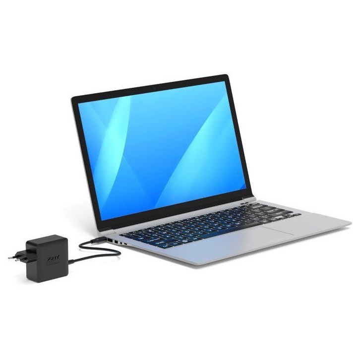 Alimentation secteur PC portable - PORT DESIGNS - GaN2 - 65W - 1,5 m - USB-C - Noir Alimentation secteur PC portable - PORT DESIGNS - GaN2 - 65W - 1,5 m - USB-C - Noir