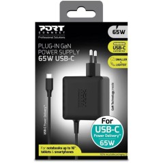 Alimentation secteur PC portable - PORT DESIGNS - GaN2 - 65W - 1,5 m -
