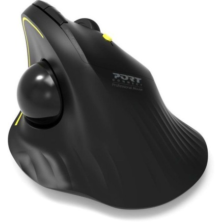 Souris sans fil - PORT Designs - 900719 TRACKBALL ERGO - Bluetooth & 2.4 GHz - Rechargeable - Noir